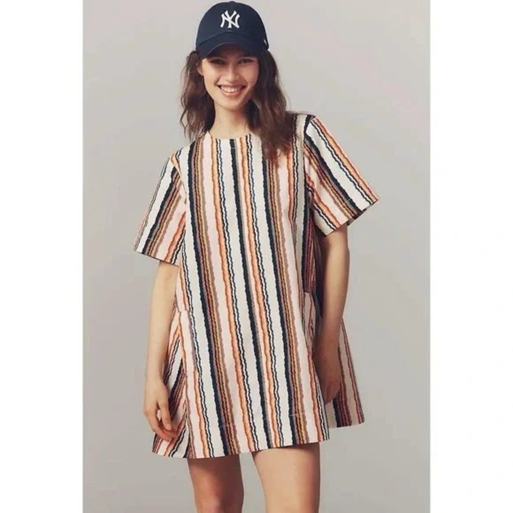 Anthropologie‎ The Emmy Short-Sleeve Swing Mini Dress by Maeve